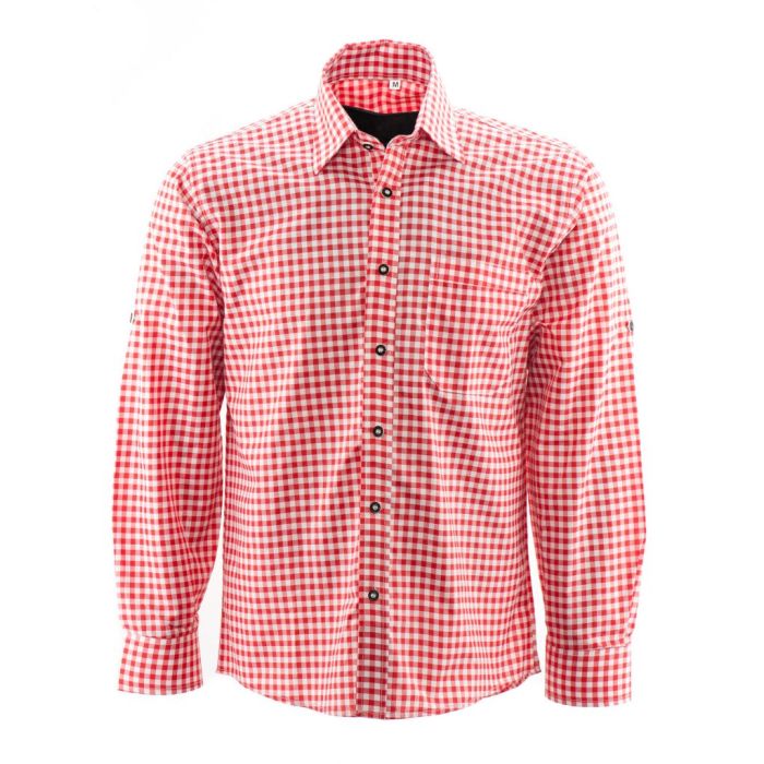 Alpenoverhemd rood wit